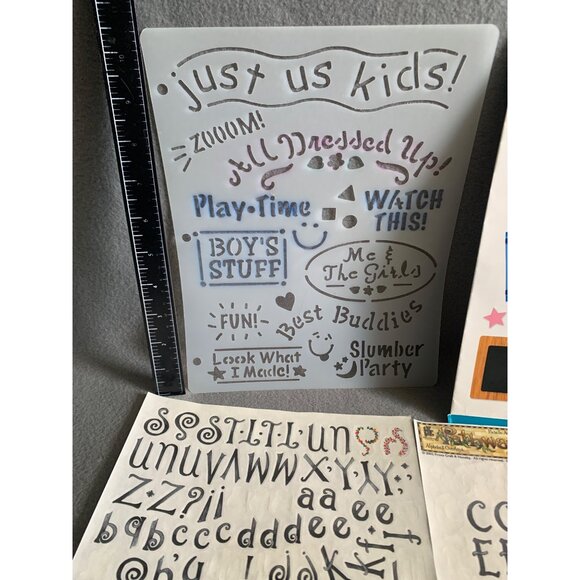 Scrapbooking & Craft Supplies Bundle: Stickers Buttons Templates & Embellishment - Picture 9 of 11